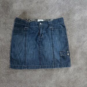 White House Black Market Dark Blue Denim Mini Skirt